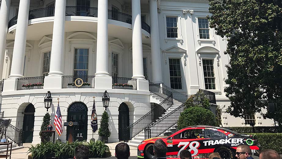 The No. 78 Toyota parked outside the White House in Washington, D.C.