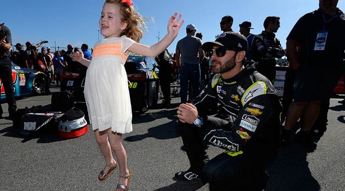 Who’s your favorite? For Jimmie Johnson’s 4-year-old daughter, it’s Chase Elliott