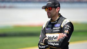 Aric Almirola, in his first year driving Stewart-Haas Racing's No. 10 Ford.
