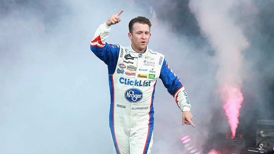AJ Allmendinger during driver intros