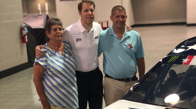 Featured image for Brad Keselowski meets family of fallen Marine with special Team Penske connection