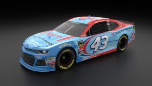 A rendering of the No. 43 World Wide Technology Chevrolet