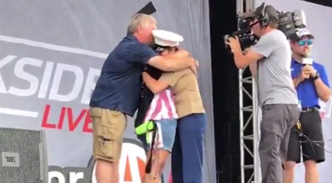 Homecoming surprise: Servicemember, family reunited before Coca-Cola 600