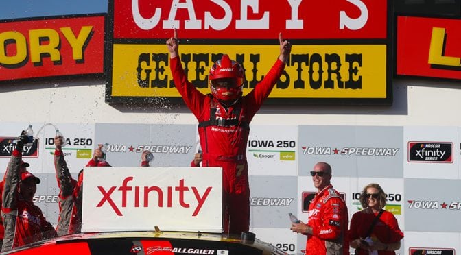 Featured Image for Allgaier holds off Bell for Xfinity Series win at Iowa