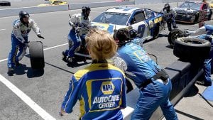 Chase Elliott pits at Sonoma