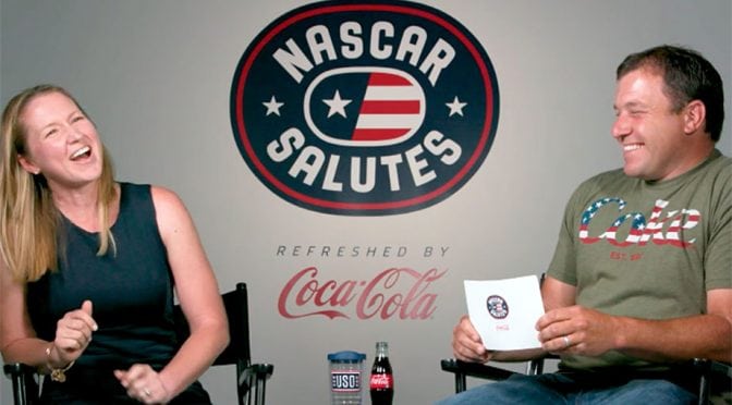 Featured image for Ryan Newman helps honor military spouse, support USO programs