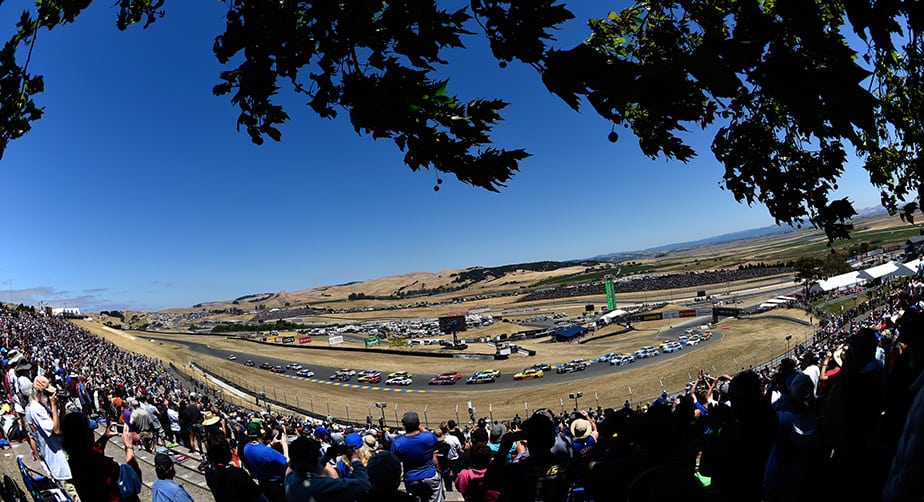 View from the track at Sonoma Raceway