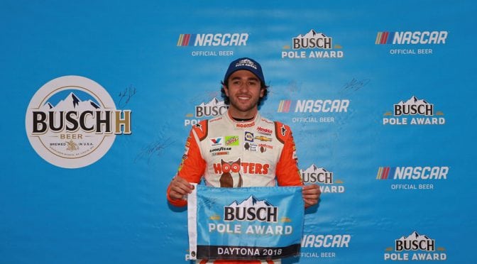 Chase Elliott earns Busch Pole Award at Daytona; Hendrick sweeps front row