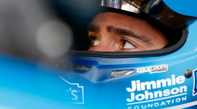 Featured Image for Jimmie Johnson to wear Blue Bunny Helmet of Hope at Kentucky