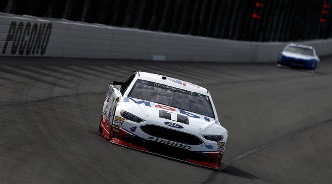 Harvick, Logano fastest in pair of practices at Pocono Raceway