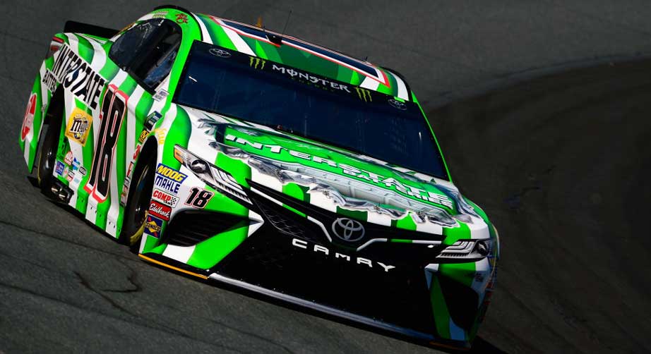 Kyle Busch turns laps in opening practice at New Hampshire Motor Speedway.