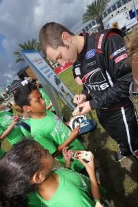 Kaz Grala signs autographs for kids at the Spediatrics Fun Day Festival