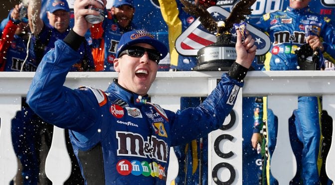 Featured Image for Kyle Busch outduels teammate Suarez for OT win at Pocono