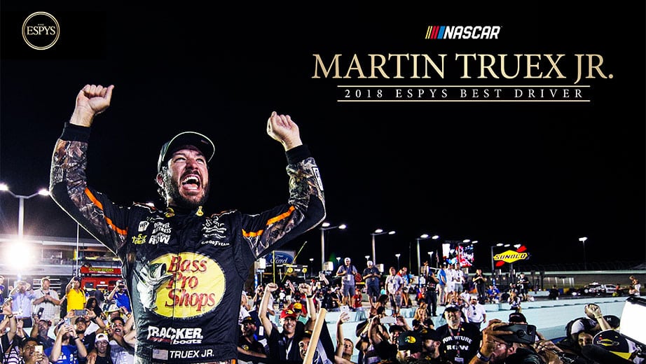 Martin Truex Jr. has been named as Best Driver at the 2018 ESPY Awards.