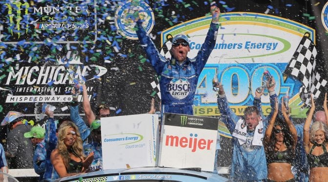 Featured Image for Harvick dominates Michigan for seventh win of 2018