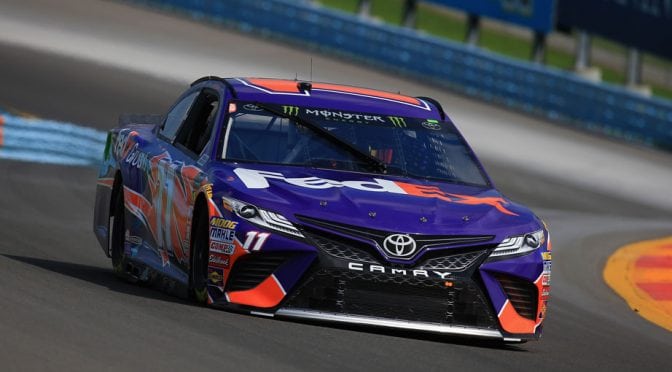 Denny Hamlin wins Busch Pole Award at Watkins Glen