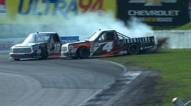 Featured image for Drivers debate Noah Gragson’s move, end-of-race etiquette