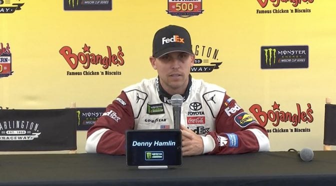 Featured Image for Denny Hamlin sports a shiner at Darlington