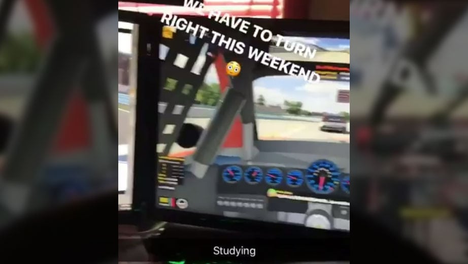 Garrett Smithley iRacing as seen on Twitter