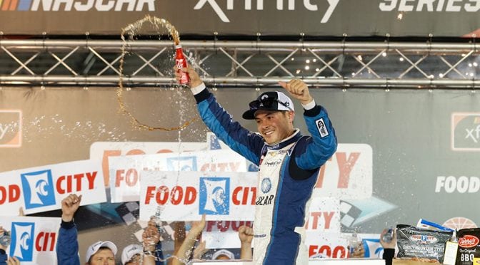 Featured Image for Larson holds off Allgaier late for Xfinity Series win at Bristol