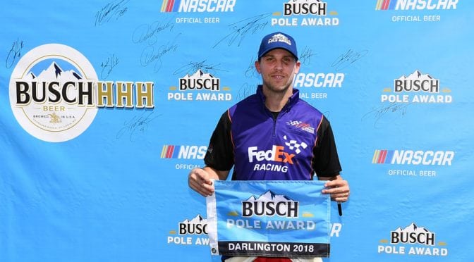 Featured Image for Denny Hamlin edges Kyle Larson for Busch Pole Award at Darlington