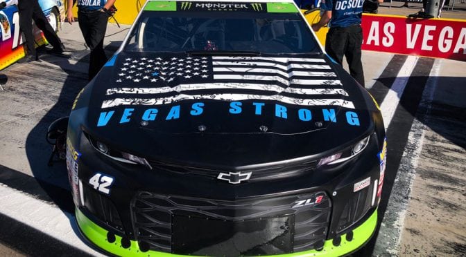 Larson running special paint scheme to honor victims of Las Vegas tragedy