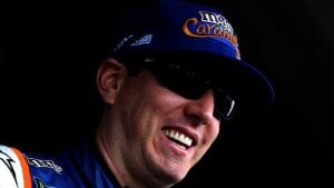 Kyle Busch smiles at Indianapolis