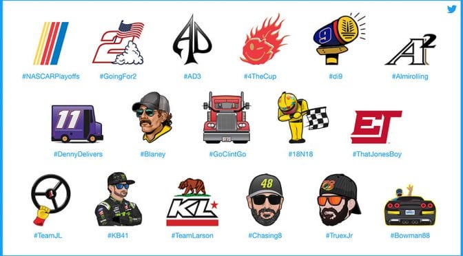 NASCAR, race teams, Twitter unveil NASCAR Playoffs hashtags, emojis
