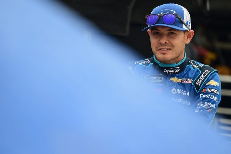 DOVER, DE - OCTOBER 05:  Kyle Larson, driver of the #42 Credit One Bank Chevrolet, looks on during qualifying for the Monster Energy NASCAR Cup Series Gander Outdoors 400 at Dover International Speedway on October 5, 2018 in Dover, Delaware.  (Photo by Jared C. Tilton/Getty Images) | Getty Images