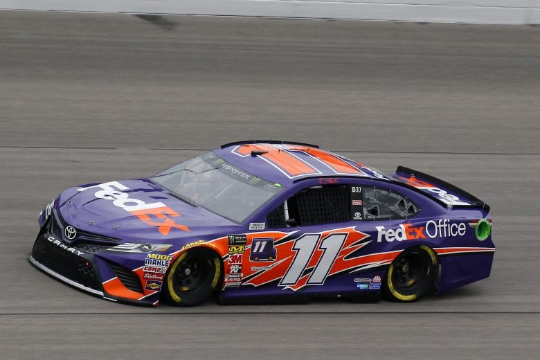#11: Denny Hamlin, Joe Gibbs Racing, Toyota Camry FedEx Office