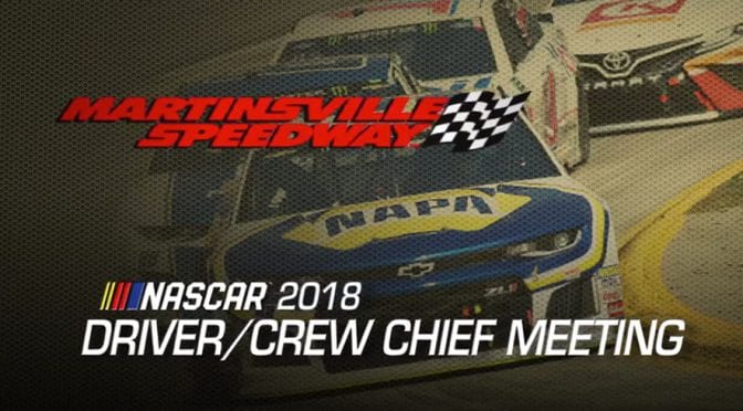 Watch: Driver meeting video for Martinsville playoff race