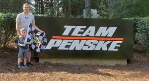 Ricky and Payton Brockmiller at Team Penske headquarters
