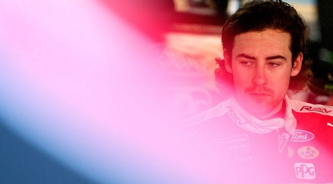 Ryan Blaney paces first practice at Kansas; Larson crashes