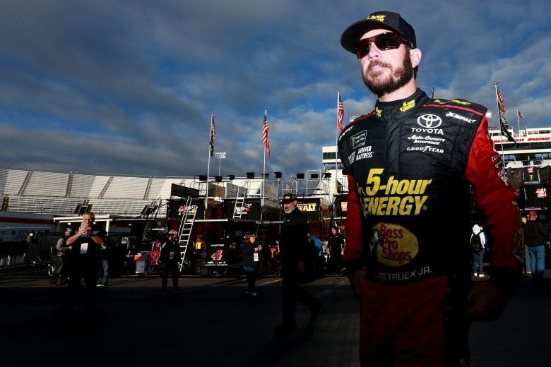 MARTINSVILLE, VA - OCTOBER 27:  Martin Truex Jr., driver of the #78 5-hour ENERGY/Bass Pro Shops Toyota, walks through the garage area during practice for the Monster Energy NASCAR Cup Series First Data 500 at Martinsville Speedway on October 27, 2018 in Martinsville, Virginia.  (Photo by Sean Gardner/Getty Images) | Getty Images