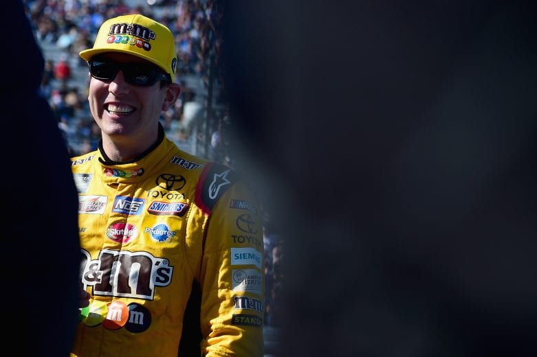 MARTINSVILLE, VA - OCTOBER 28:  Kyle Busch, driver of the #18 M&M's Halloween Toyota, stands on the grid prior to the Monster Energy NASCAR Cup Series First Data 500 at Martinsville Speedway on October 28, 2018 in Martinsville, Virginia.  (Photo by Jared C. Tilton/Getty Images) | Getty Images