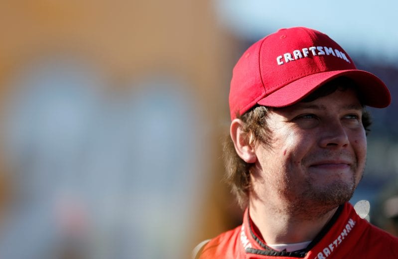 TALLADEGA, AL - OCTOBER 13:  Erik Jones, driver of the #20 Craftsman Toyota, stands by his car during qualifying for the Monster Energy NASCAR Cup Series 1000Bulbs.com 500 at Talladega Superspeedway on October 13, 2018 in Talladega, Alabama.  (Photo by Brian Lawdermilk/Getty Images) | Getty Images