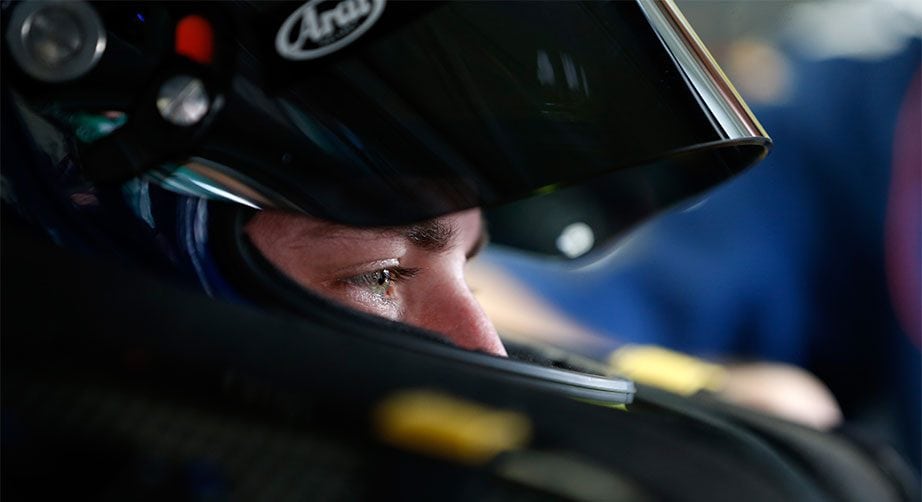 Alex Bowman readies himself