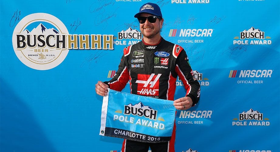 Kurt Busch wins the Busch Pole Award