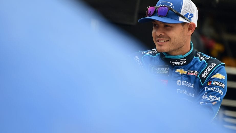 DOVER, DE - OCTOBER 05: Kyle Larson, driver of the #42 Credit One Bank Chevrolet, looks on during qualifying for the Monster Energy NASCAR Cup Series Gander Outdoors 400 at Dover International Speedway on October 5, 2018 in Dover, Delaware. (Photo by Jared C. Tilton/Getty Images) | Getty Images