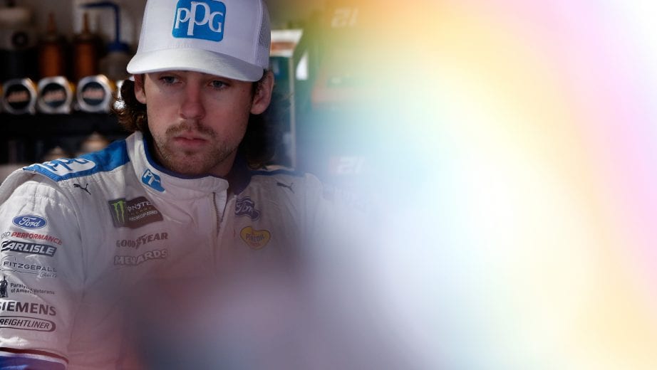 DOVER, DE - OCTOBER 06: Ryan Blaney, driver of the #12 PPG Ford, looks on during practice for the Monster Energy NASCAR Cup Series Gander Outdoors 400 at Dover International Speedway on October 6, 2018 in Dover, Delaware. (Photo by Brian Lawdermilk/Getty Images) | Getty Images