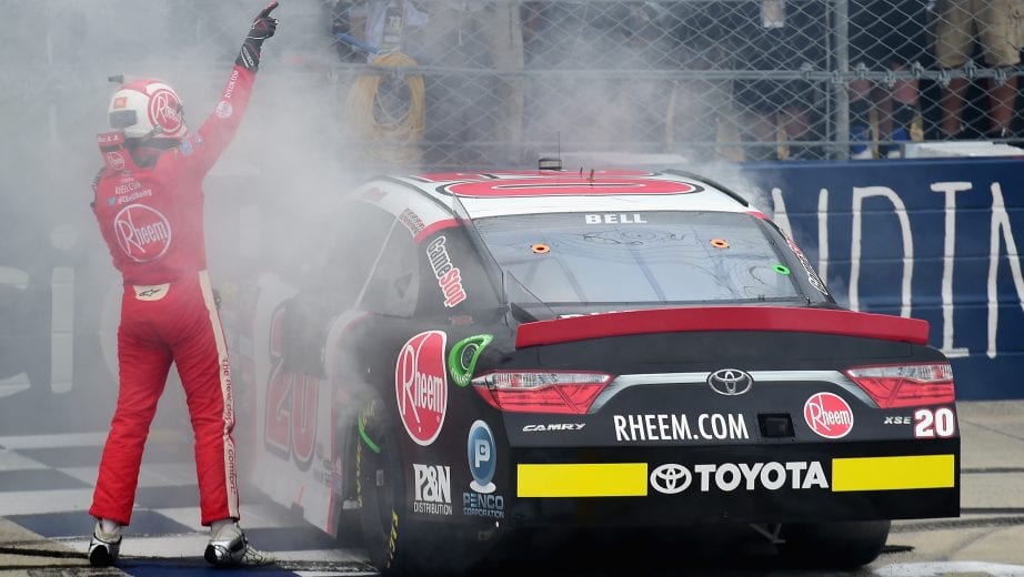 DOVER, DE - OCTOBER 06: Christopher Bell, driver of the #20 Rheem Toyota, celebrates winning the NASCAR Xfinity Series Bar Harbor 200 presented by Sea Watch International at Dover International Speedway on October 6, 2018 in Dover, Delaware. (Photo by Jared C. Tilton/Getty Images) | Getty Images