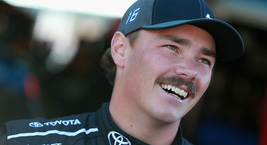 Brett Moffitt shares a smile at Talladega.