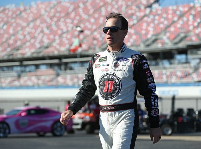 TALLADEGA, AL - OCTOBER 13:  Kevin Harvick, driver of the #4 Jimmy John's Ford, walks to his car during practice for the Monster Energy NASCAR Cup Series 1000Bulbs.com 500 at Talladega Superspeedway on October 13, 2018 in Talladega, Alabama.  (Photo by Matt Sullivan/Getty Images) | Getty Images
