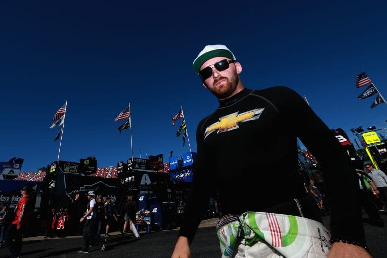 TALLADEGA, AL - OCTOBER 13:  Austin Dillon, driver of the #3 American Ethanol e15 Chevrolet, walks through the garage prior to practice for the Monster Energy NASCAR Cup Series 1000Bulbs.com 500 at Talladega Superspeedway on October 13, 2018 in Talladega, Alabama.  (Photo by Sean Gardner/Getty Images) | Getty Images