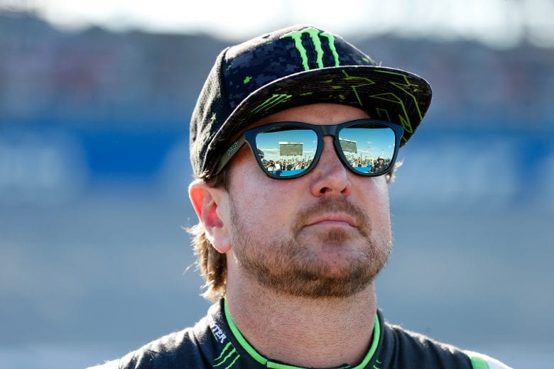 Kurt Busch looks on during qualifying at Talladega.