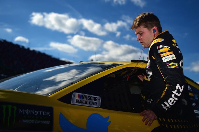TALLADEGA, AL - OCTOBER 13:  William Byron, driver of the #24 Hertz Chevrolet, gets into his car during qualifying for the Monster Energy NASCAR Cup Series 1000Bulbs.com 500 at Talladega Superspeedway on October 13, 2018 in Talladega, Alabama.  (Photo by Jared C. Tilton/Getty Images) | Getty Images