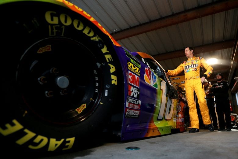MARTINSVILLE, VA - OCTOBER 27:  Kyle Busch, driver of the #18 M&M's Halloween Toyota, climbs into his car during practice for the Monster Energy NASCAR Cup Series First Data 500 at Martinsville Speedway on October 27, 2018 in Martinsville, Virginia.  (Photo by Sean Gardner/Getty Images) | Getty Images