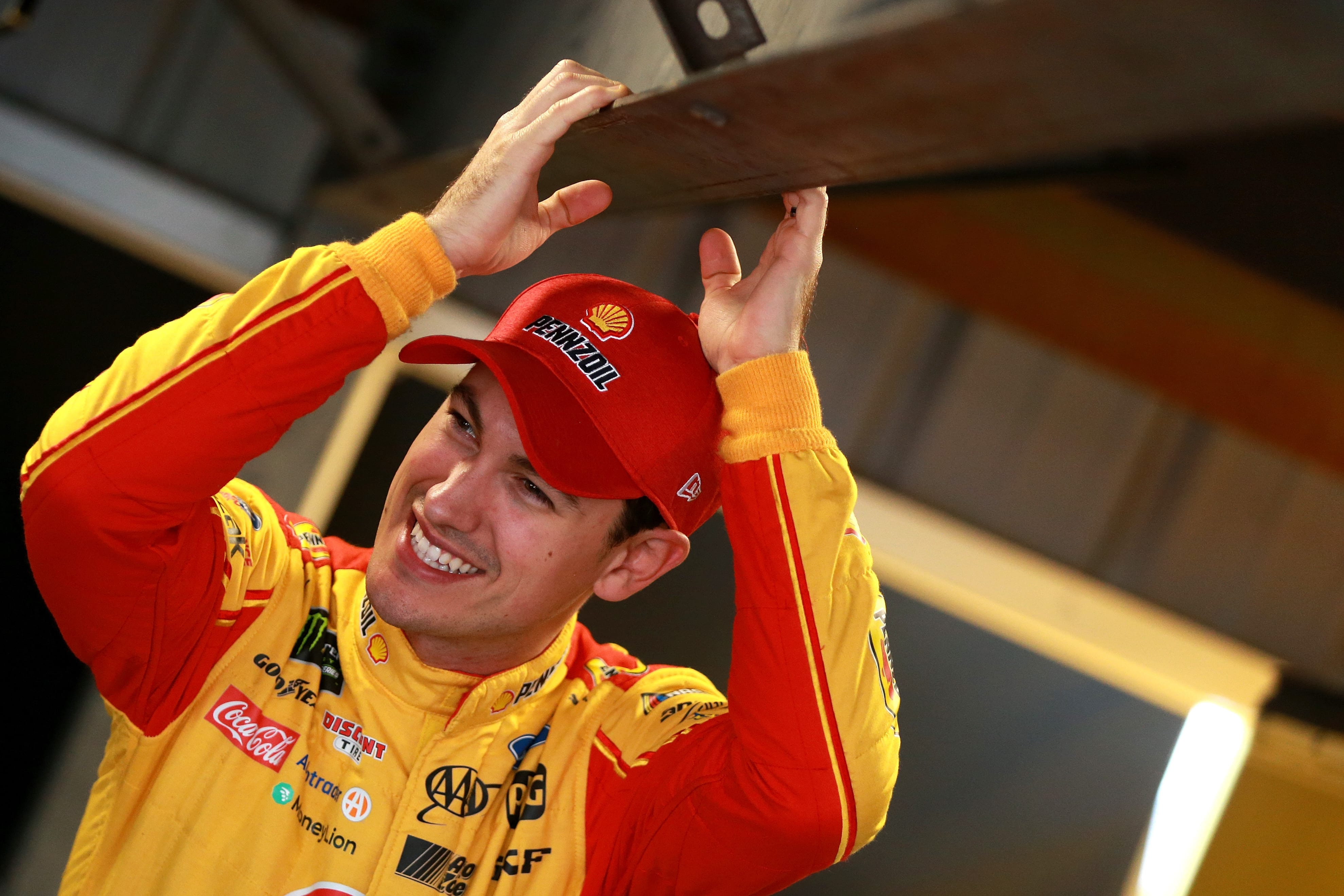 MARTINSVILLE, VA - OCTOBER 27:  Joey Logano, driver of the #22 Shell Pennzoil Ford, looks on during practice for the Monster Energy NASCAR Cup Series First Data 500 at Martinsville Speedway on October 27, 2018 in Martinsville, Virginia.  (Photo by Sean Gardner/Getty Images) | Getty Images