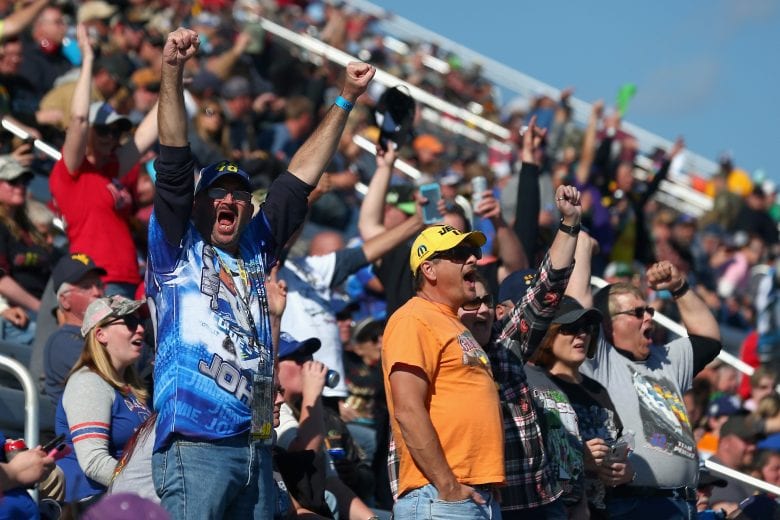MARTINSVILLE, VA - OCTOBER 28: Fans look on during the Monster Energy NASCAR Cup Series First Data 500 at Martinsville Speedway on October 28, 2018 in Martinsville, Virginia. (Photo by Sarah Crabill/Getty Images) | Getty Images