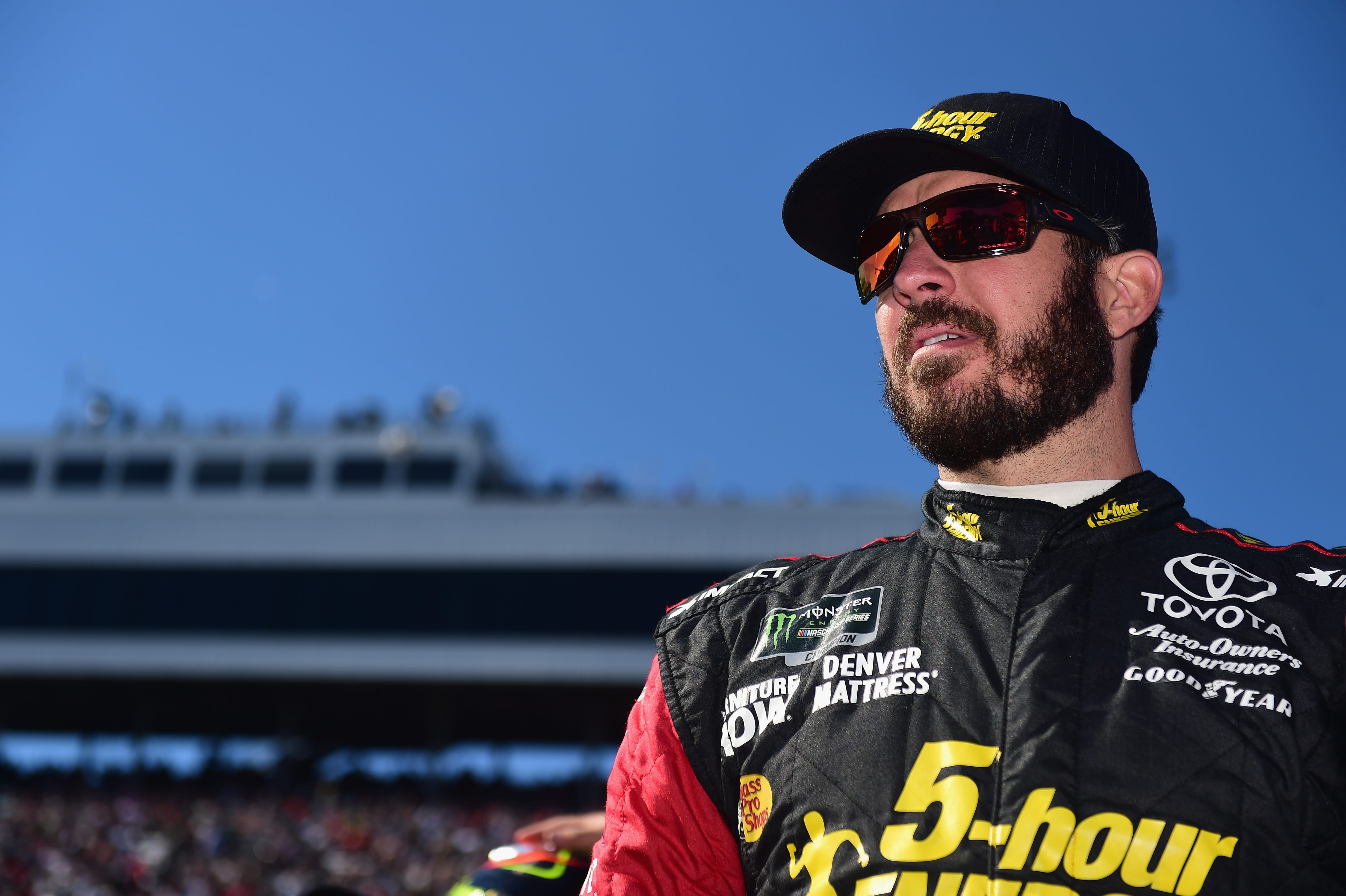 MARTINSVILLE, VA - OCTOBER 28:  Martin Truex Jr., driver of the #78 5-hour ENERGY/Bass Pro Shops Toyota, looks on prior to the Monster Energy NASCAR Cup Series First Data 500 at Martinsville Speedway on October 28, 2018 in Martinsville, Virginia.  (Photo by Jared C. Tilton/Getty Images) | Getty Images